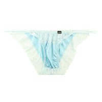 メンズ 光沢フェリカ生地使用 メンズフルバックショーツ 透け感レースでセクシー＆エレガント 快適フィットで日常下着にも 826004