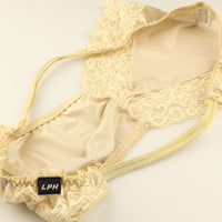 メンズ 光沢フェリカ生地使用 メンズフルバックショーツ 透け感レースでセクシー＆エレガント 快適フィットで日常下着にも 826004