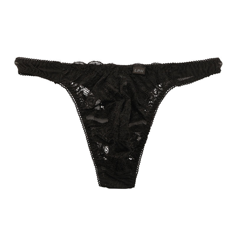 メンズ 透け感ストレッチレース メンズTバックショーツ 立体ポーチ フィット感の良いセクシー 826005