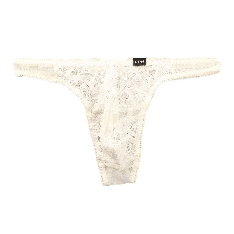 メンズ 透け感ストレッチレース メンズTバックショーツ 立体ポーチ フィット感の良いセクシー 826005