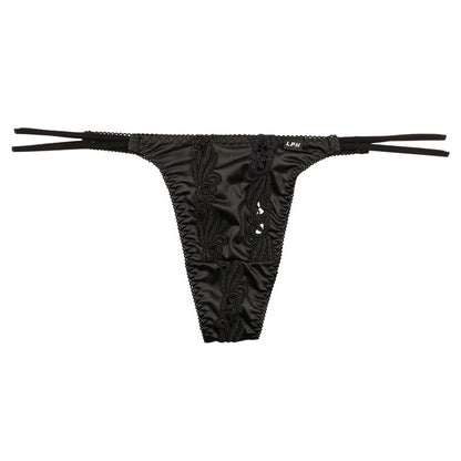 Men's T-Back Made with Felica Fabric, Featuring a Lustrous Sheen and Luxurious Feel 826018