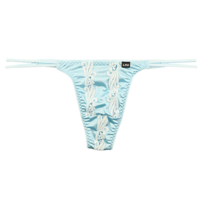 Men's T-Back Made with Felica Fabric, Featuring a Lustrous Sheen and Luxurious Feel 826018