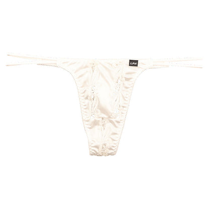 Men's T-Back Made with Felica Fabric, Featuring a Lustrous Sheen and Luxurious Feel 826018