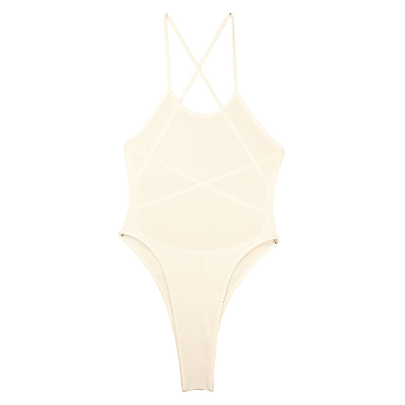 La-Pomme E6000 Fabric Leotard Costume Open Back Bikini 94020