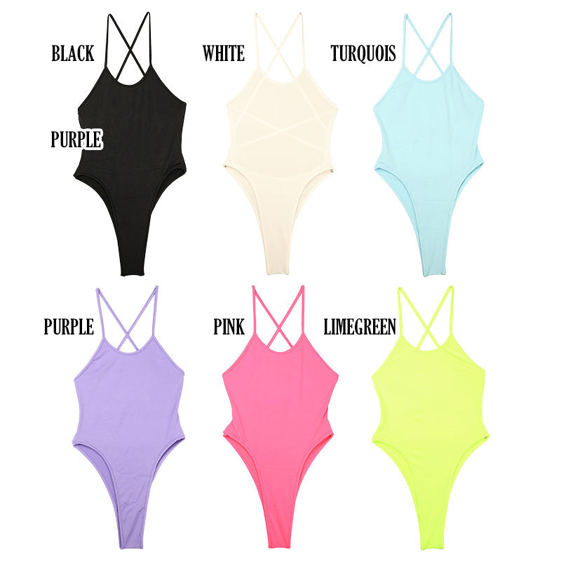 La-Pomme E6000 Fabric Leotard Costume Open Back Bikini 94020