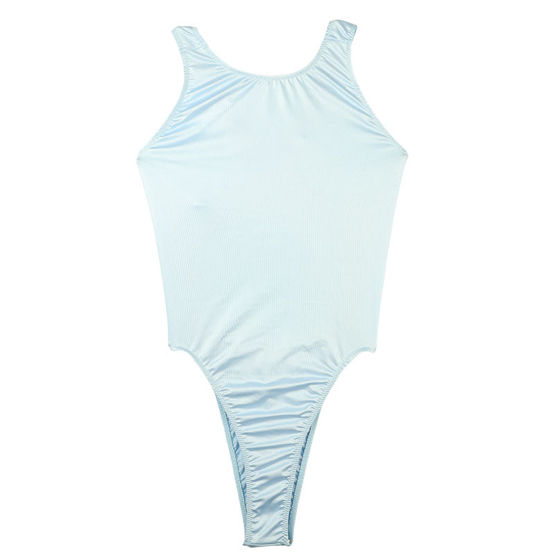 La Paume K2S fabric, glossy, competitive swimsuit type, half-back leotard 94951