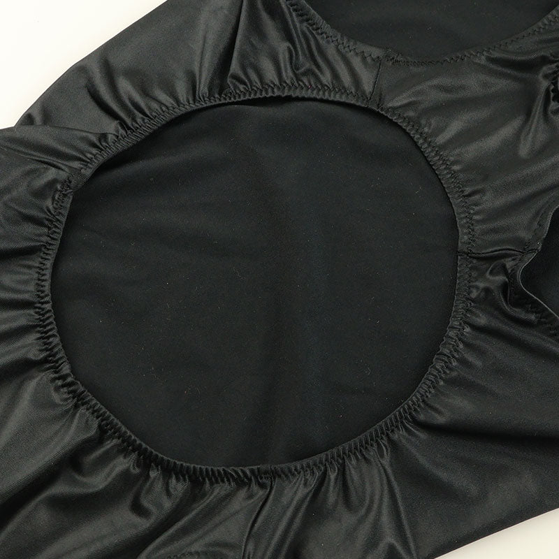 【OUTLET】ラ・ポーム K2S生地 光沢感 競泳水着タイプ ハーフバック レオタード 94951