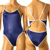 La-Pomme Super WET Fabric Competition Swimsuit Shiny Leotard Half Back Bikini 95612