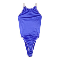 La-Pomme Super WET Fabric Competition Swimsuit Shiny Leotard Half Back Bikini 95916