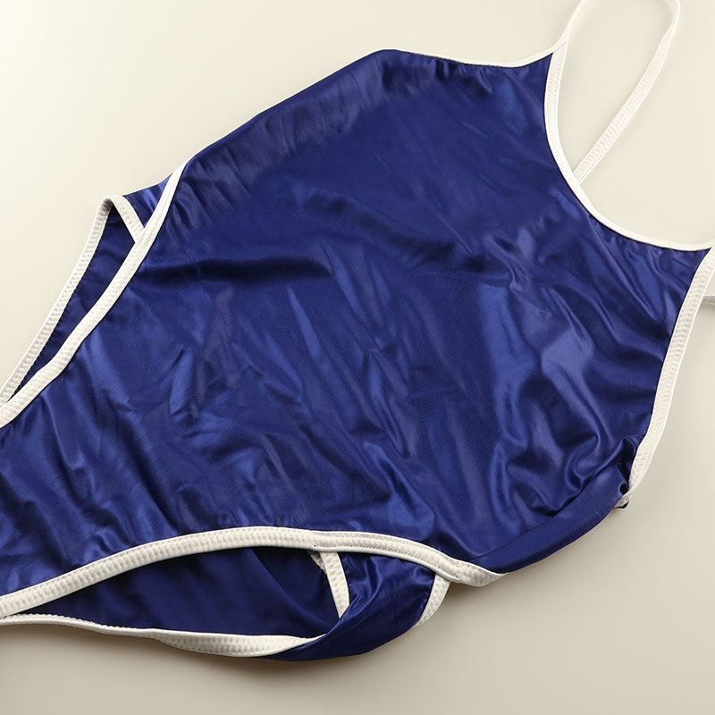 【OUTLET】ラ・ポーム スーパーＷＥＴ生地 競泳水着 光沢感 レオタード ハーフバックビキニ 95917