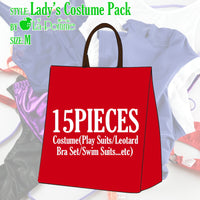 ラ・ポーム ラ・ポーム 【15枚入り！2026年新春福袋】ラ・ポーム レディースブラ＆ショーツセットプレイスーツレオタード競泳水着 コスチュームセット BPLM15P