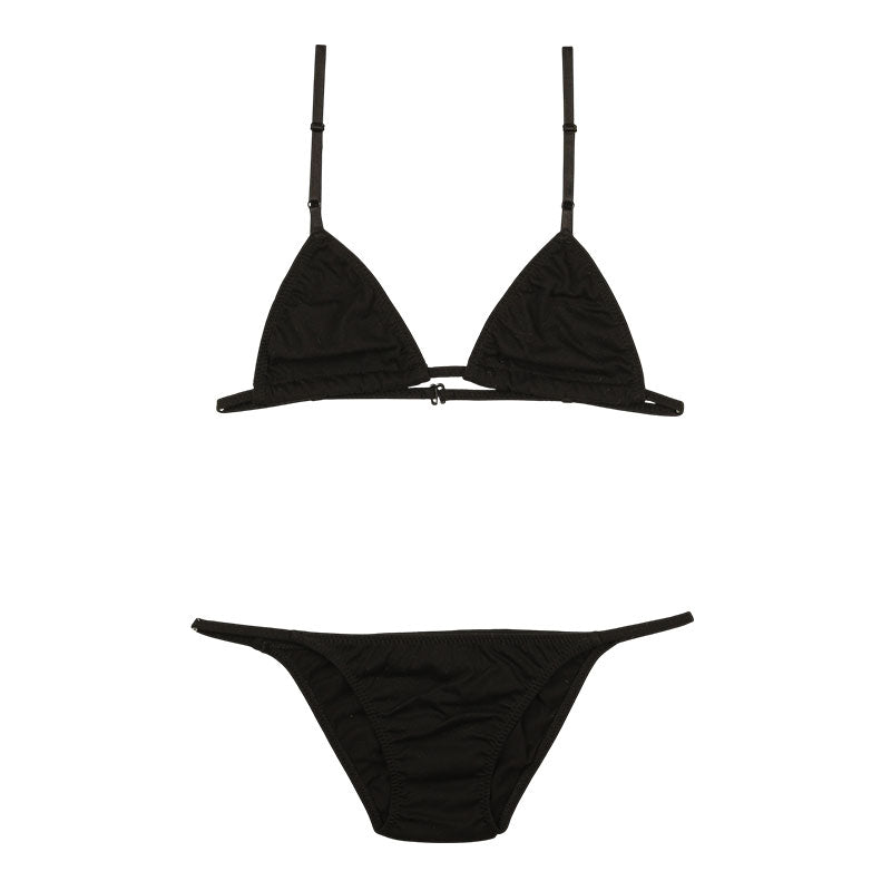 ラ・ポーム ブラ＆ショーツセット 通気性コットン 柔らか肌触り ハイパーローライズ BS002