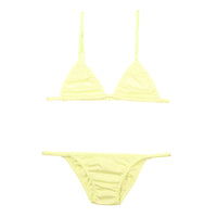 ラ・ポーム ブラ＆ショーツセット 通気性コットン 柔らか肌触り ハイパーローライズ BS002