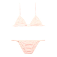 ラ・ポーム ブラ＆ショーツセット 通気性コットン 柔らか肌触り ハイパーローライズ BS002