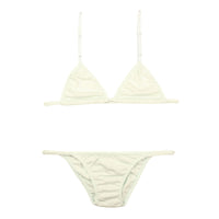 ラ・ポーム ブラ＆ショーツセット 通気性コットン 柔らか肌触り ハイパーローライズ BS002