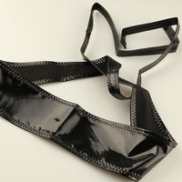 La-Pomme Patent Fabric Tie-Back Eye Mask KIM005