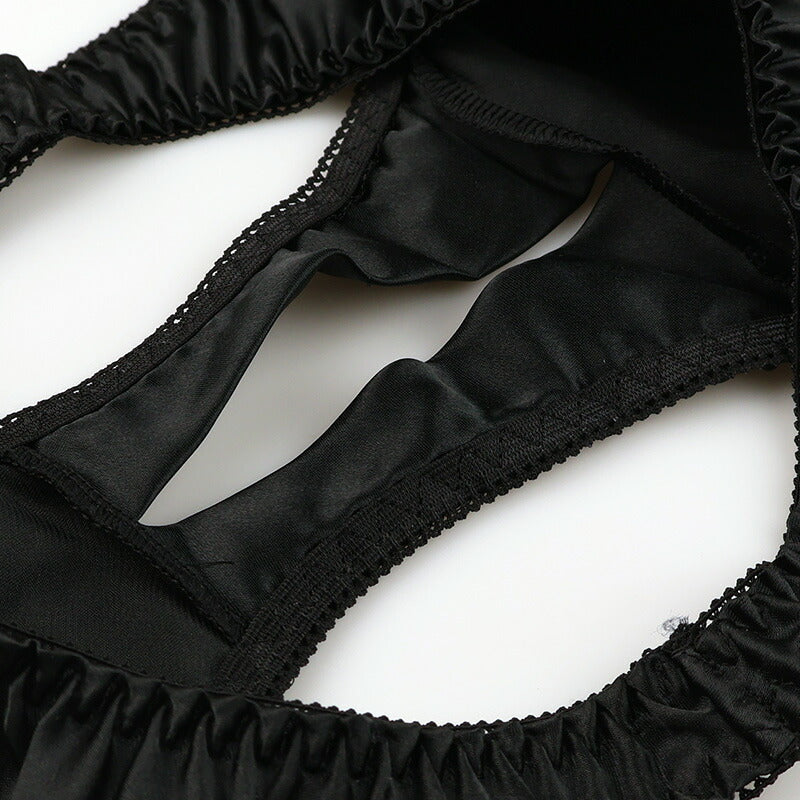 花音（Kanon Works）艶やかサテン素材 股ワレ仕様 セクシーフルバック KWS013