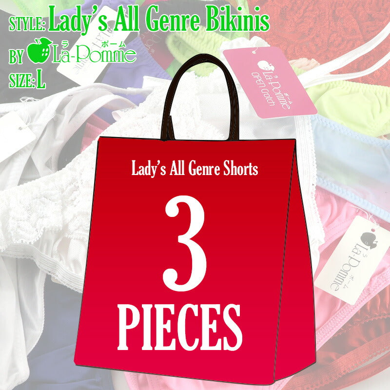 ラ・ポーム ラ・ポーム 【3枚入り！2026年新春福袋】ラ・ポーム レディースオールジャンルランジェリーLサイズ LAGL3P