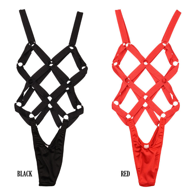 ラ・ポーム ライクラ生地 ソフトパワーゴム 亀甲デザインプレイスーツ LPS002