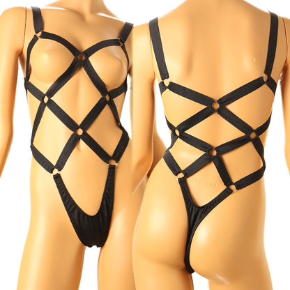 La Paum Lycra Soft Power Rubber Playsuit with Tortoise Shell Design (LPS002)
