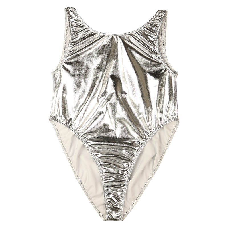 Cherry Love Metallic Fabric Costume Leotard Cherry Love Brand LS160