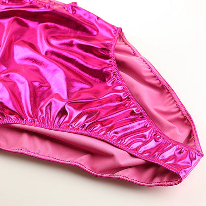 Cherry Love Metallic Fabric Costume Leotard Cherry Love Brand LS160
