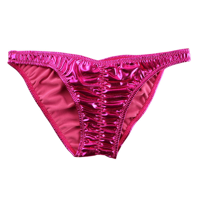 Cherry Love Metallic Fabric Shirring Elastic Full Back Shorts LS163