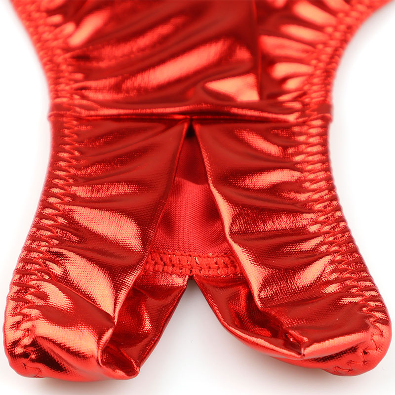 Cherry Love Shiny Metallic T-Back Panties with a Bold Crotch Design (LS168)