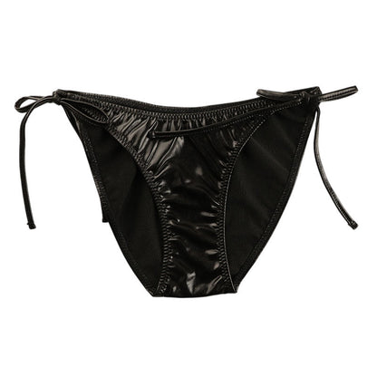 Cherry Love Metallic Fabric Side Ties Side Ribbon Full Back Shorts LS171