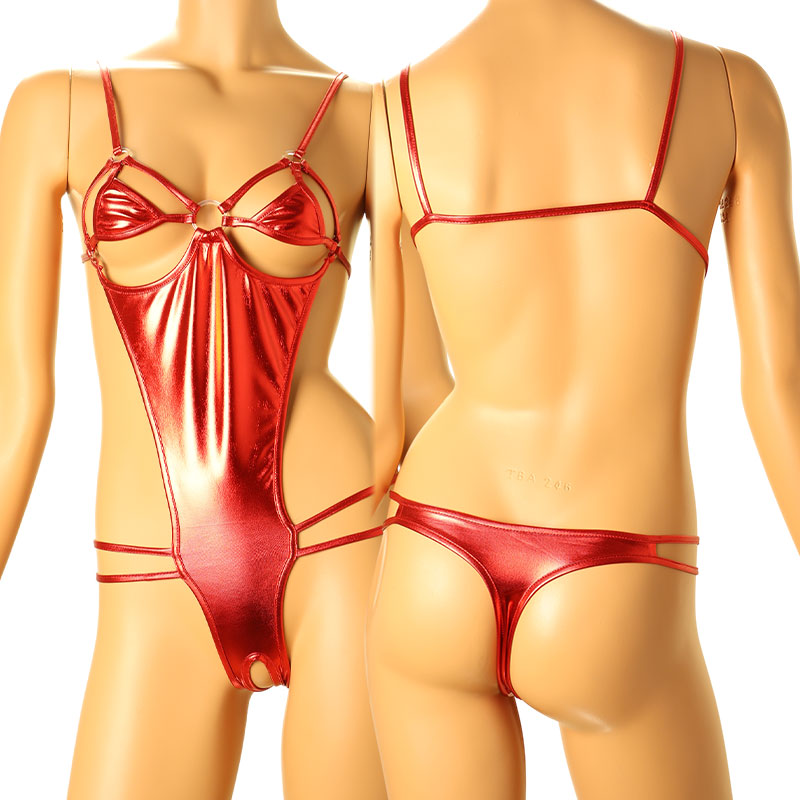 チェリーラブ 【極小＆大胆】オープンクロッチ メタリックプレイスーツ