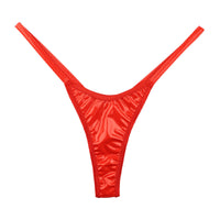 チェリーラブ 光沢エナメル生地 レディースハイレグTバックショーツ 脇細デザインでセクシー＆高級感 美しいラインと快適フィット LS194