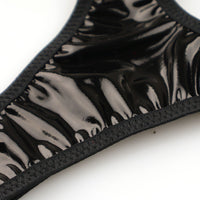 チェリーラブ 光沢エナメル生地 レディースハイレグTバックショーツ 脇細デザインでセクシー＆高級感 美しいラインと快適フィット LS194