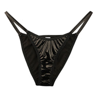 チェリーラブ 光沢エナメル生地 レディースハイレグハーフバックショーツ 脇細デザインでセクシー＆高級感 美しいラインと快適フィット LS195