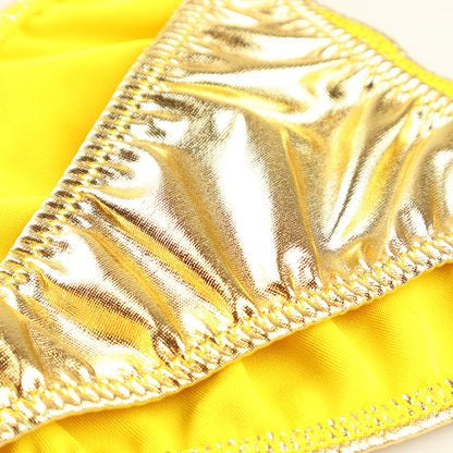 Cherry Love [Glossy] Metallic Fabric Side Strap Half Back Shorts LS199