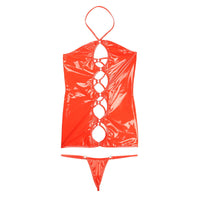 チェリーラブ エナメル光沢 ミニタイプボディコン×マイクロGストリングコスチュームセット LS200