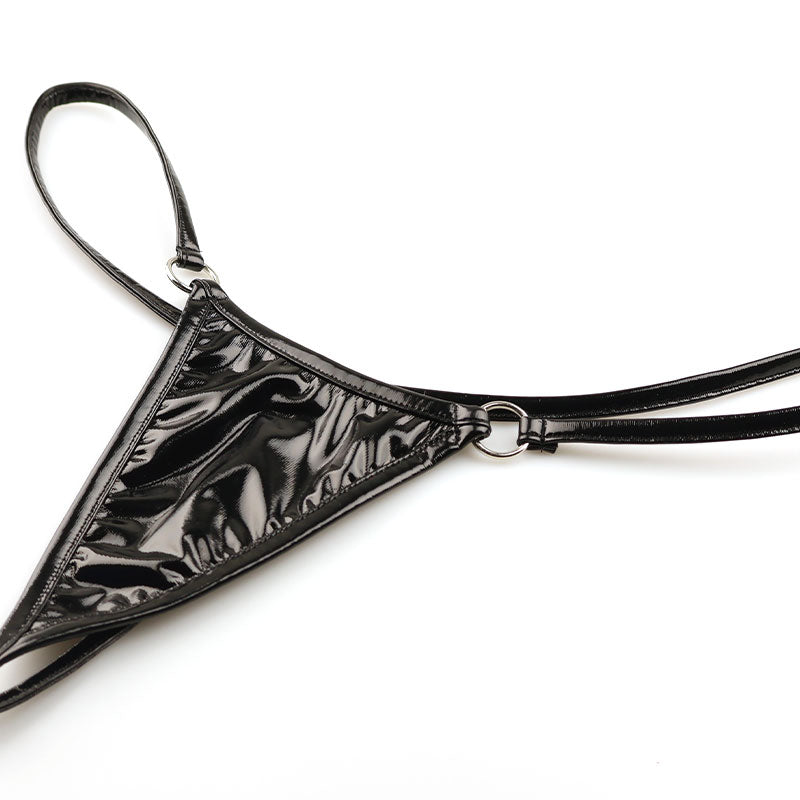 チェリーラブ エナメル光沢 ミニタイプボディコン×マイクロGストリングコスチュームセット LS200