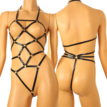 Cherry Love Elegant and Luxurious Enamel Fabric Costume Lingerie with Braided Design LS206