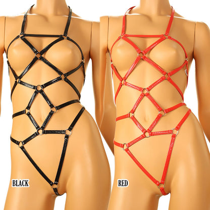Cherry Love Elegant and Luxurious Enamel Fabric Costume Lingerie with Braided Design LS206