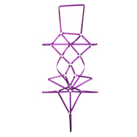 チェリーラブ キラキラメタリックプレイスーツ オープンバスト 格子模様 伸縮フィット LS207