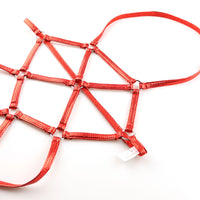 チェリーラブ キラキラメタリックプレイスーツ オープンバスト 格子模様 伸縮フィット LS207