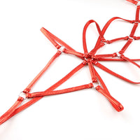 チェリーラブ キラキラメタリックプレイスーツ オープンバスト 格子模様 伸縮フィット LS207