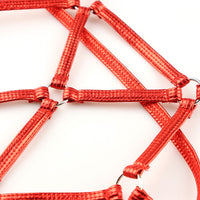 チェリーラブ キラキラメタリックプレイスーツ オープンバスト 格子模様 伸縮フィット LS207