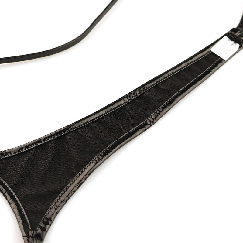 Cherry Love Enamel cross costume lingerie LS208, featuring a glossy, luxurious texture.