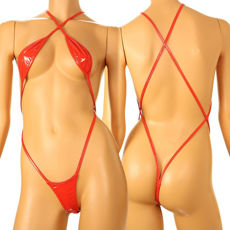 Cherry Love Enamel cross costume lingerie LS208, featuring a glossy, luxurious texture.