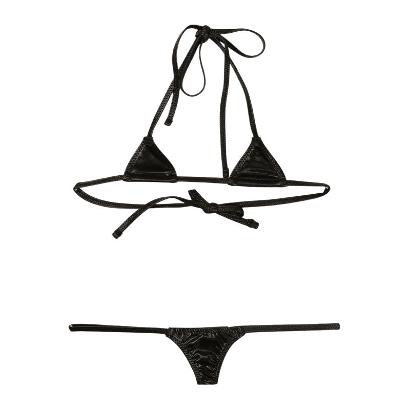 Cherry Love Metallic Sparkly Nano Triangle Bra & Panty Set (LS215)