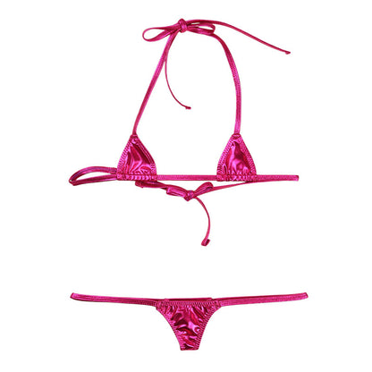 Cherry Love Metallic Sparkly Nano Triangle Bra & Panty Set (LS215)