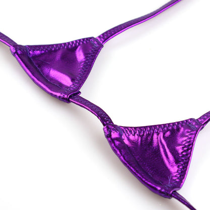 Cherry Love Metallic Sparkly Nano Triangle Bra & Panty Set (LS215)