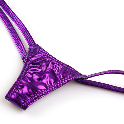 Cherry Love Metallic Sparkly Nano Triangle Bra & Panty Set (LS215)