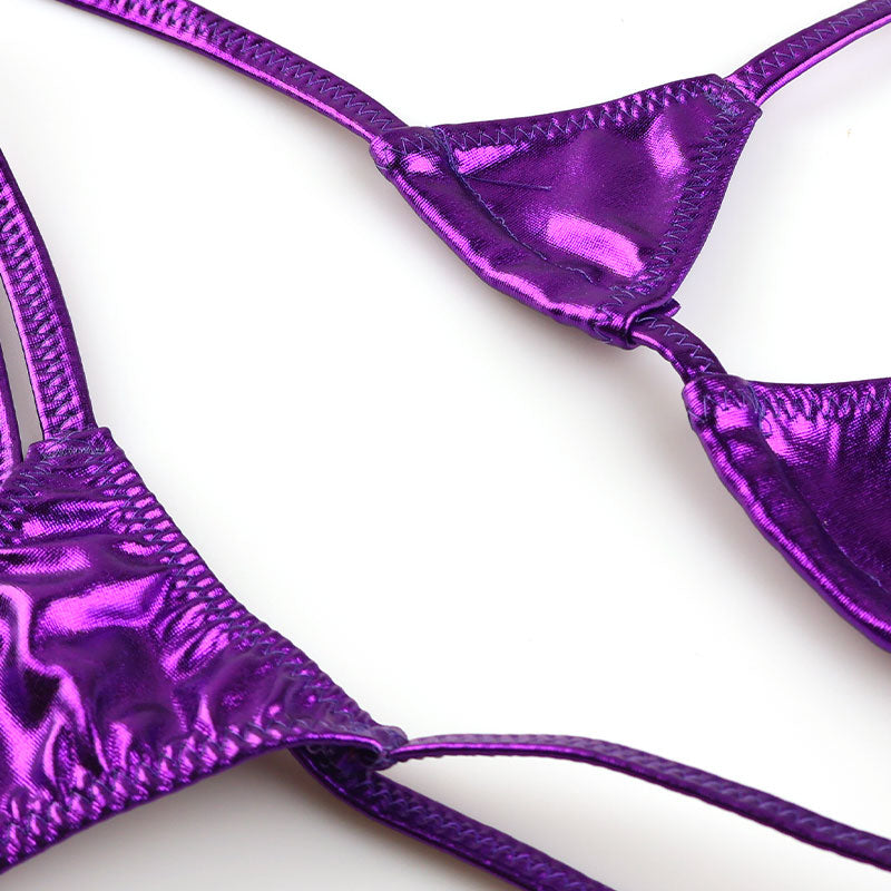Cherry Love Metallic Sparkly Nano Triangle Bra & Panty Set (LS215)