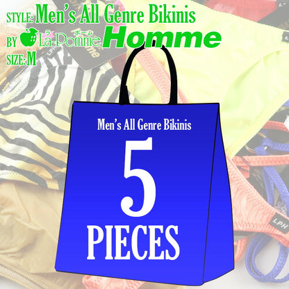 Men's [5-Piece Trial & Fun Set] La-Pomme Homme Men's All-Genre Underwear MENSAG-M5P